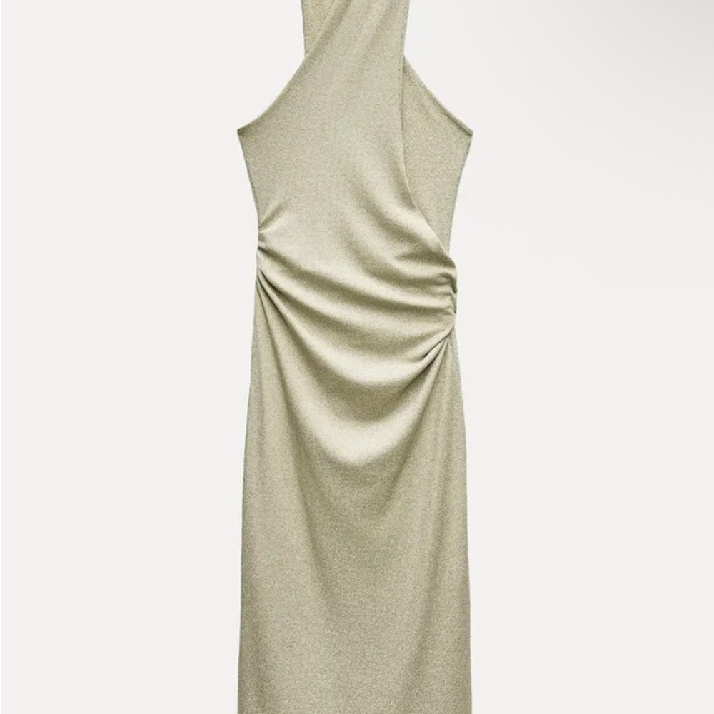 Zara shimmer Halter Dress